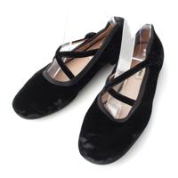 ミュウミュウ MIUMIU ベロア ストラップ バレリーナ