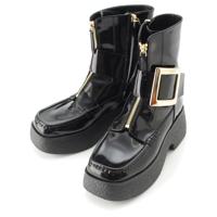 ロジェヴィヴィエ Roger Vivier パテントレザー ジップアップ