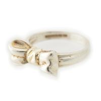 ティファニー TIFFANY&Co. Au750×Ag925 リボン リング