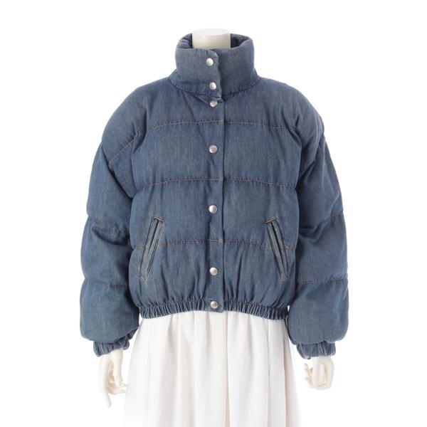 シャネル 24‐25AW ウォッシュドデニム ダウンジャケット P78298 ブルー 34の代行実績