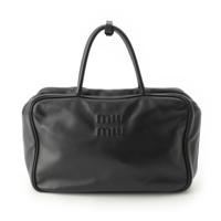 ミュウミュウ MIUMIU レザー ロゴ ボー
