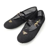 プラダ PRADA メッシュ トライアングルロゴ バレエシューズ