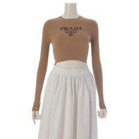プラダ PRADA シルク ロゴ クロップド
